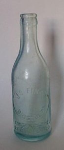 J. S. Fine, Bristol PA embossed beverage bottle