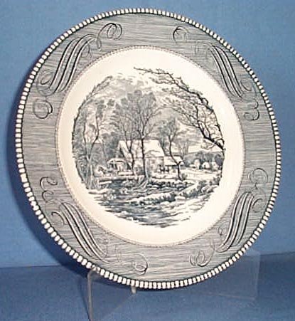 Royal China Cavalier blue 10 inch dinner plate