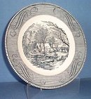 Royal China Cavalier blue 10 inch dinner plate