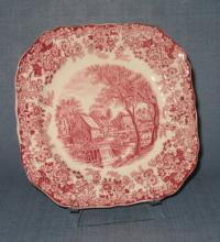 Mill Stream square salad plate by Johnson Bros., England