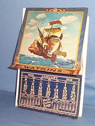 1932 Harvey F. Hess, Your Watkins Dealer calendar