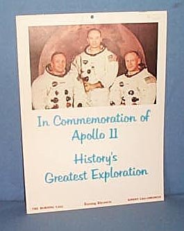 1970 Allentown (PA) Morning Call Apollo 11 Commemorative calendar