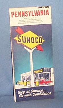 Sunoco 1964-65 Pennsylvania road map