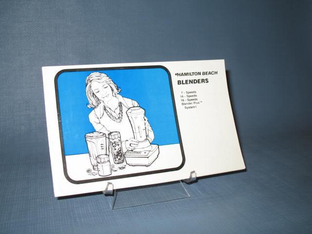 Hamilton Beach Blenders User's Guide and Recipe Book