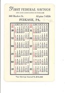 1963 First Federal Savings and Loan Association of Perkasie (PA) pocket calendar