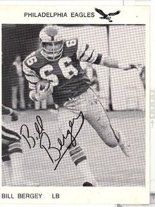 Philadelphia Eagles Bill Bergey photo postcard
