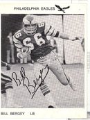 Philadelphia Eagles Bill Bergey photo postcard