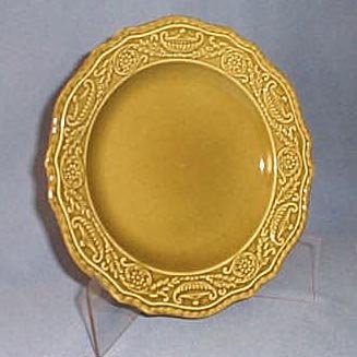 Canonsburg Pottery Regency Ironstone Avocado Green bread plate