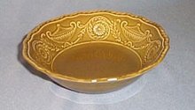 Canonsburg Pottery Regency Ironstone Avocado Green cereal bowl