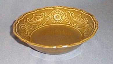 Canonsburg Pottery Regency Ironstone Avocado Green cereal bowl