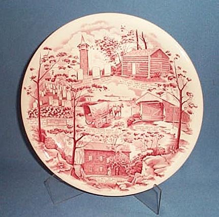 Pennsylvania German Folklore Society of Ontario souvenir plate by Johnson Bros.