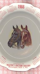 1966 Walter's Auction Gallery, Macungie, PA calendar plate