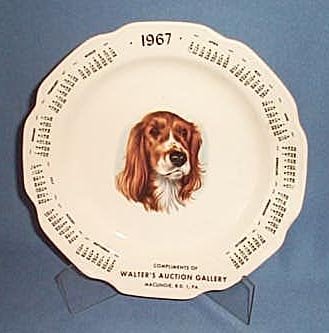 1967 Walter's Auction Gallery, Macungie, PA calendar plate