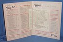 Menu from Rickey's Studio Club, Palo Alto, CA