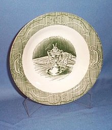 The Old Curiosity Shop green 8.5 inch soup bowl