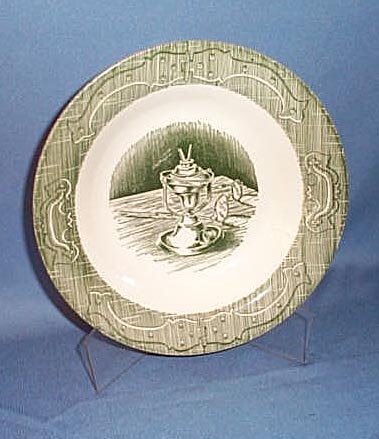The Old Curiosity Shop green 8.5 inch soup bowl