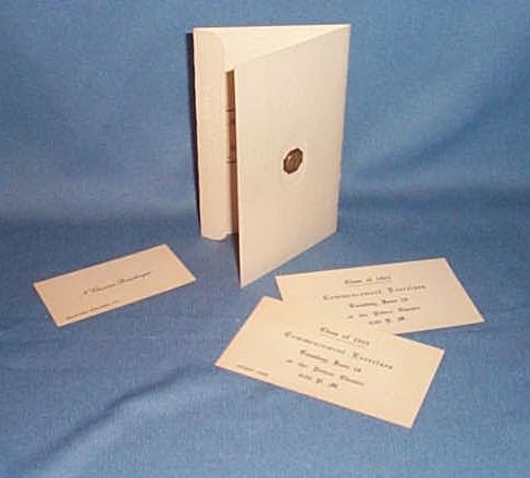 1925 Quakertown (PA) High School Commencement announcement and admission tickets
