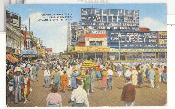 Steel Pier, Atlantic City, NJ color postcard