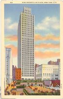 Nine Rockefeller Plaza, New York City color postcard