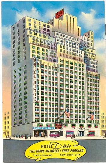Hotel Dixie, Times Square, New York City color postcard