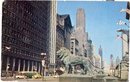 Michigan Avenue Lions, Chicago color photo postcard