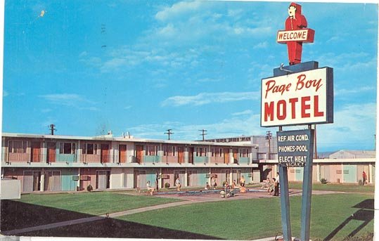 Page Boy Motel, Page, Arizona color photo postcard