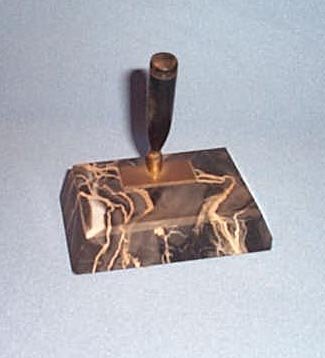 Marble base desk pen holder
