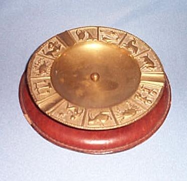 Bloomingdale's brass Zodiac ashtray