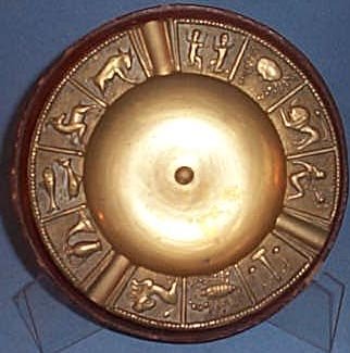 Bloomingdale's brass Zodiac ashtray