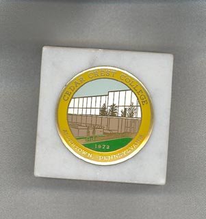 1972 Cedar Crest College, Allentown, Pennsylvania paperweight