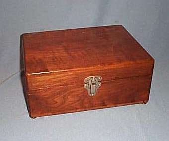 Walnut bureau or jewelry box