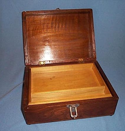 Walnut bureau or jewelry box