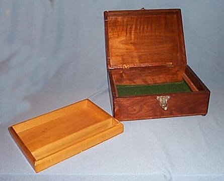 Walnut bureau or jewelry box