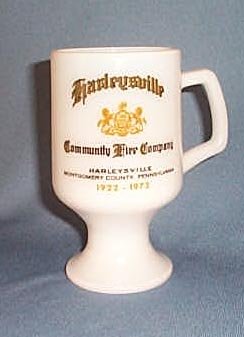 Harleysville (PA) Community Fire Co. milk glass mug