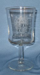 Farquharson Coat of Arms embossed wine goblet