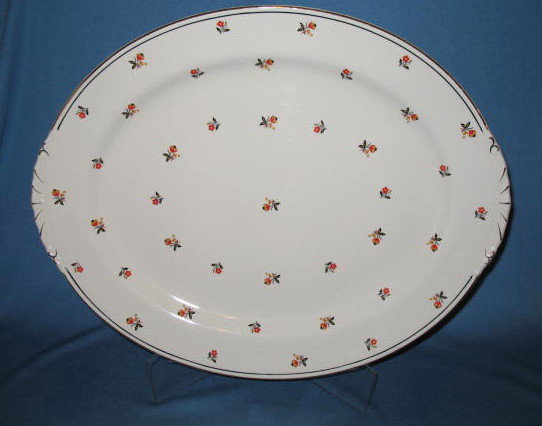 Homer Laughlin Nautilus Cardinal large oval platter