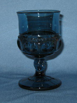 King's Crown Colonial Blue juice goblet