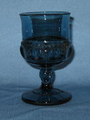 King's Crown Colonial Blue juice goblet