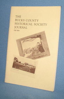 The Bucks County Historical Society Journal, Fall, 1973