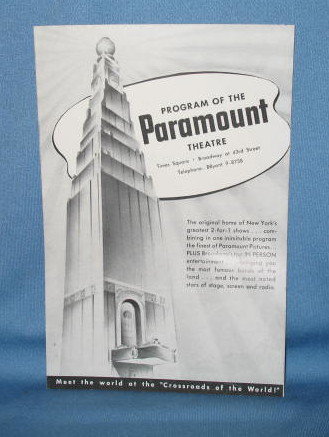 Paramount Theatre (NY) program