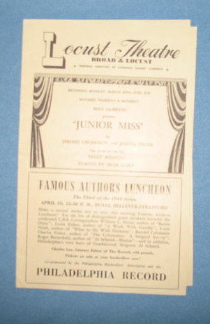 Locust Theatre (Philadelphia) program