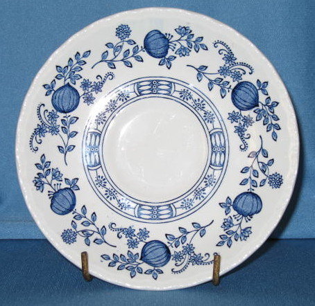 Enoch Wedgwood (Tunstall) Ltd. Blue Heritage pattern saucer