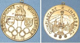 1976 XII Olympische Winterspiele medallion