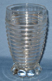 Manhattan depression glass tumbler