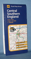 AA Road Map Britain Central Southern England road map