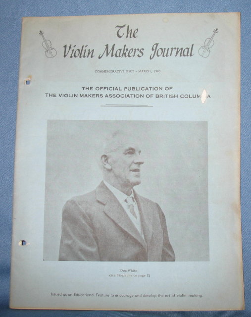 The Violin Makers Journal March 1963