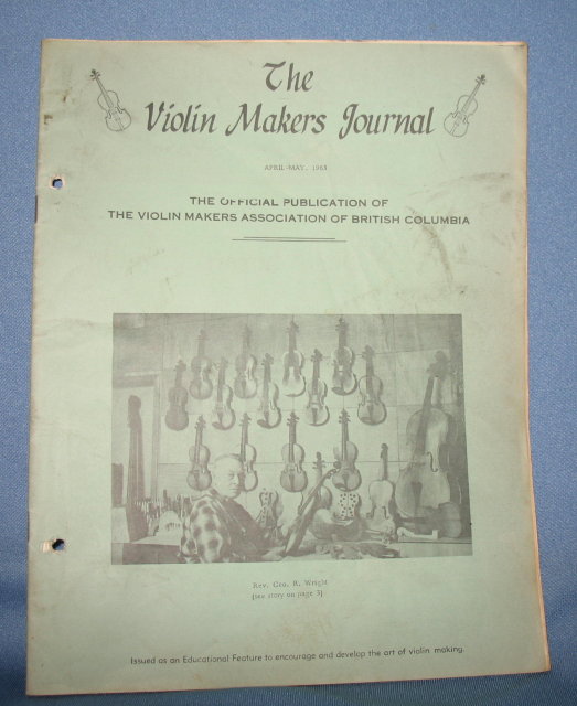 The Violin Makers Journal April-May 1963