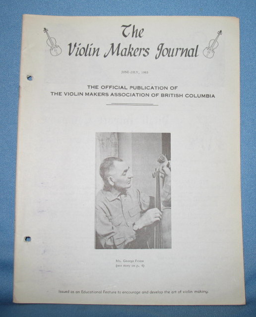 The Violin Makers Journal June-July1963