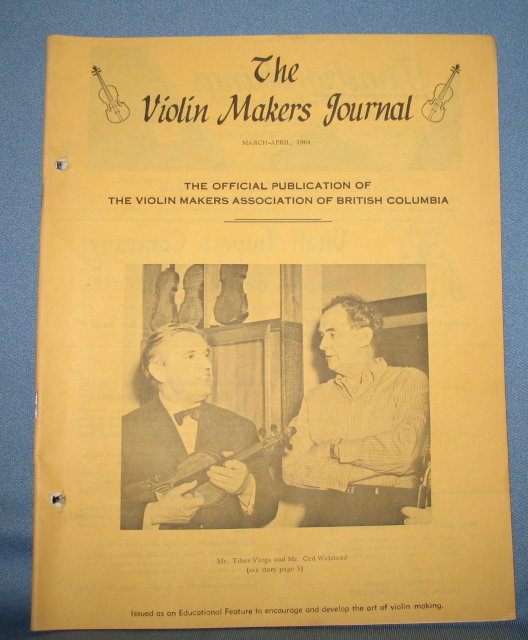 The Violin Makers Journal March-April 1964
