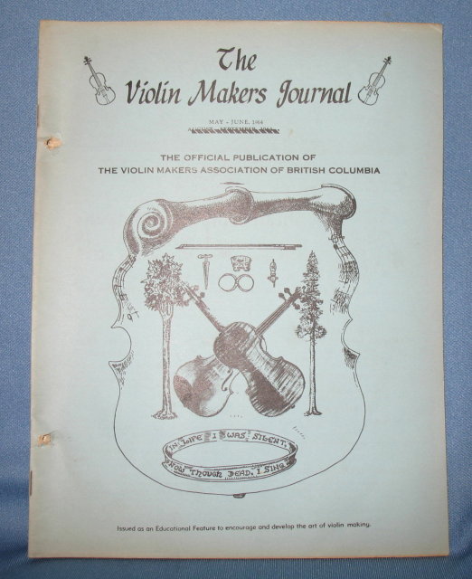 The Violin Makers Journal May-June 1964